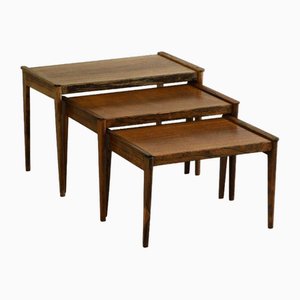 Vintage Nesting Tables in Rosewood, Set of 3