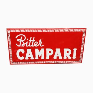 Campari Sign in Enameled Metal