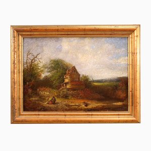 Amerikanischer Künstler, Landschaft, 1854, Öl auf Leinwand