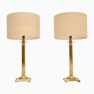 Lampes de Bureau Vintage en Laiton, 1970, Set de 2