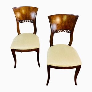 Antique Biedermeier Side Chairs, 1830s, Set of 2