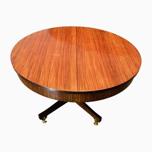 Table de Salle à Manger en Palissandre et Laiton, 1960s