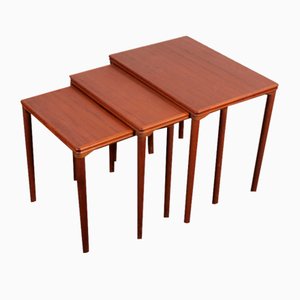 Tables Gigognes de EW Bach, Danemark, 1960s, Set de 3