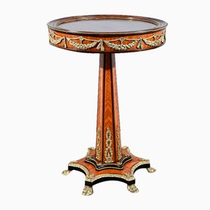 Mesa pedestal Napoleón III de madera preciosa