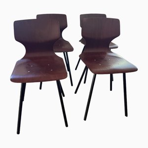 Chaises par Elmar Flaintto pour Paghorz Flatto, Allemagne, 1960s, Set de 4