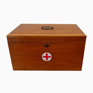 Caja sueca vintage de madera, años 50