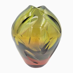 WMF Glass Vase by Erich Jachmann for WMF, 1950s