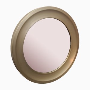 Mirror in Golden Brushed Aluminum by Sergio Mazza for Artemide, 1960s