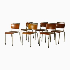 Chaises Gispen 106 Vintage par WH Gispen, 1950s, Set de 6