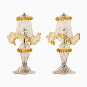 Italian Table Lamps in Murano Glass, 2000s, Set of 2