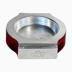 Ashtray in Cast Aluminium and Glass by Chivas, France, 1970s
