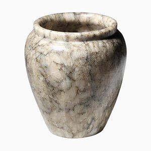 French Grey Marble Vase, 1940s