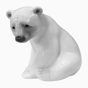 Vintage Polar Bear Porcelain Figurine from Lladro, 1970s