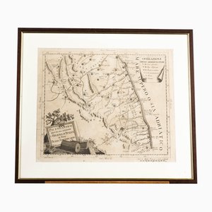 Framed Historical Geographical Map