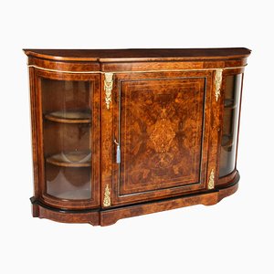 Credenza vittoriana in legno di noce ebanizzato e intarsiato, XIX secolo