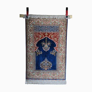 Tapis de Prière Anatolien en Coton et Soie, 20ème Siècle