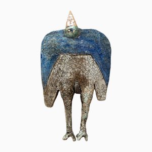 Ceramic Bird-Like Sculpture by Inger Weichselbaumer, 20th Century