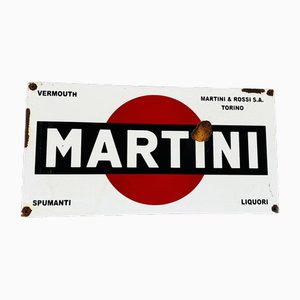 Cartel de Martini vintage de hierro