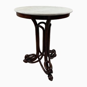 Bentwood and Marble Side Table. 1980s