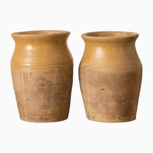 Antique Italian Jars, 1800s, Set of 2