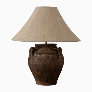 Lámpara de mesa antigua de cerámica