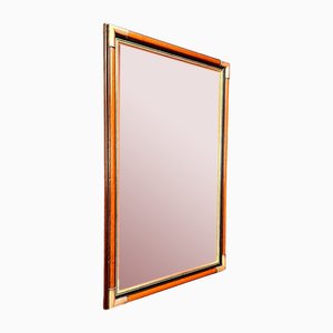 Vintage Decorative Facet Cut Mirror with Mahogany Frame