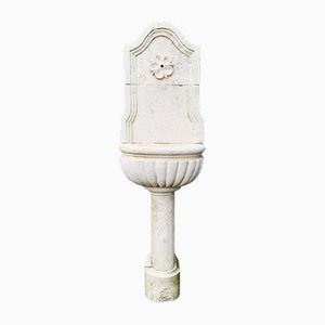 French Wall Fountain in Light Limestone, 1890s