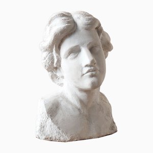 Statuary Bust, 1800s, Carrara Marble