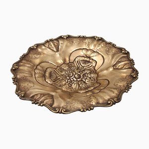 Chiseled and Embossed Cast Bronze Centerpiece / Bowl, Italy, 1930s