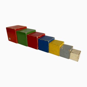Stacking Cubes by Ko Verzuu for Ado, 1930s, Set of 7