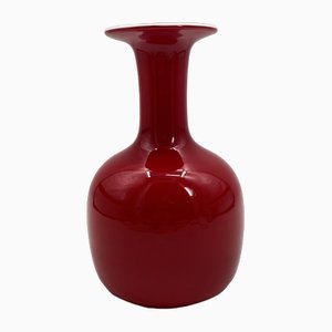 Vase en Verre Carnaby Rouge par Per Lütken pour Holmegaard, 1960s