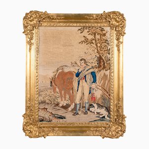 Continental Frame Tapestry Needlepoint in Giltwood