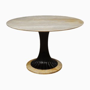 Mid-Century Center Table Dassi in Marble and Wood, 1950s