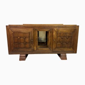 Credenza vintage in quercia di Gaston Poisson, anni '30