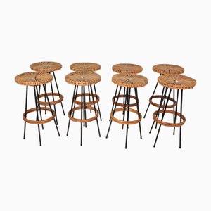 Dutch Bar Stools from Rohé Noordwolde, 1950s, Set of 4