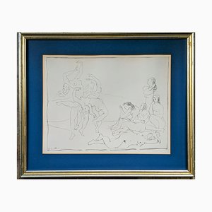 Lithographie Originale Pablo Picasso, The Dances, 1960, Encadrée