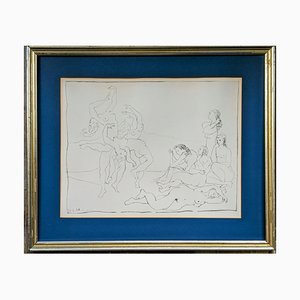 Pablo Picasso, The Dances, Litografia originale, 1960, Incorniciato