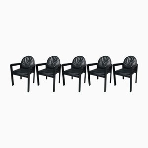 Vintage Belgian Black Dining Chairs, 1980, Set of 5