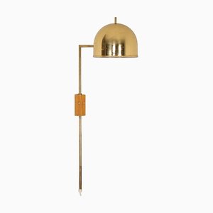 Brass Wall Lamp attributed to Bergboms, Sweden, 1960s