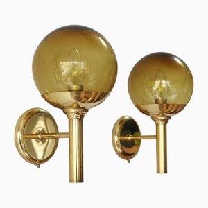 Brass Wall Lights by Sven Mejlstrøm for Mejlstrøm Belysning, 1960s, Set of 2