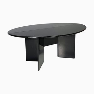 Mesa de comedor italiana moderna en negro de Takahama para Cassina, años 70