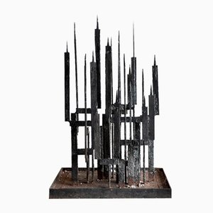 Large Brutalist Candle Pricket Sculpture