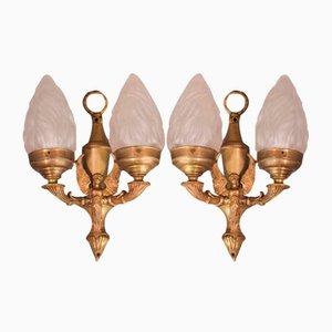 Wall Lamps with Angels, Set of 2