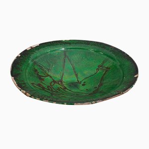 Folk Art Plate in Green