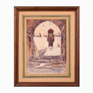 Arabic Scene, Watercolour on Paper, 20th Century