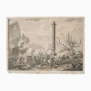 Battle and Conquest of Alexandria by the French, 19th Century, Etching
