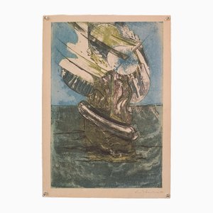 A Boat at Sea, Lithographie, 1980er