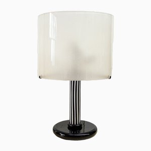 Glass and Plastic Table Lamp, Italy, 1970s