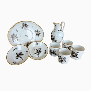 End of 18th Century Coffee Service by the Duke of Angoulême, Dihl and Guérhard, Set of 8