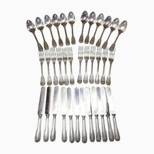 Model Chinon Cutlery Set from Christofle, France, 1930s, Set of 36